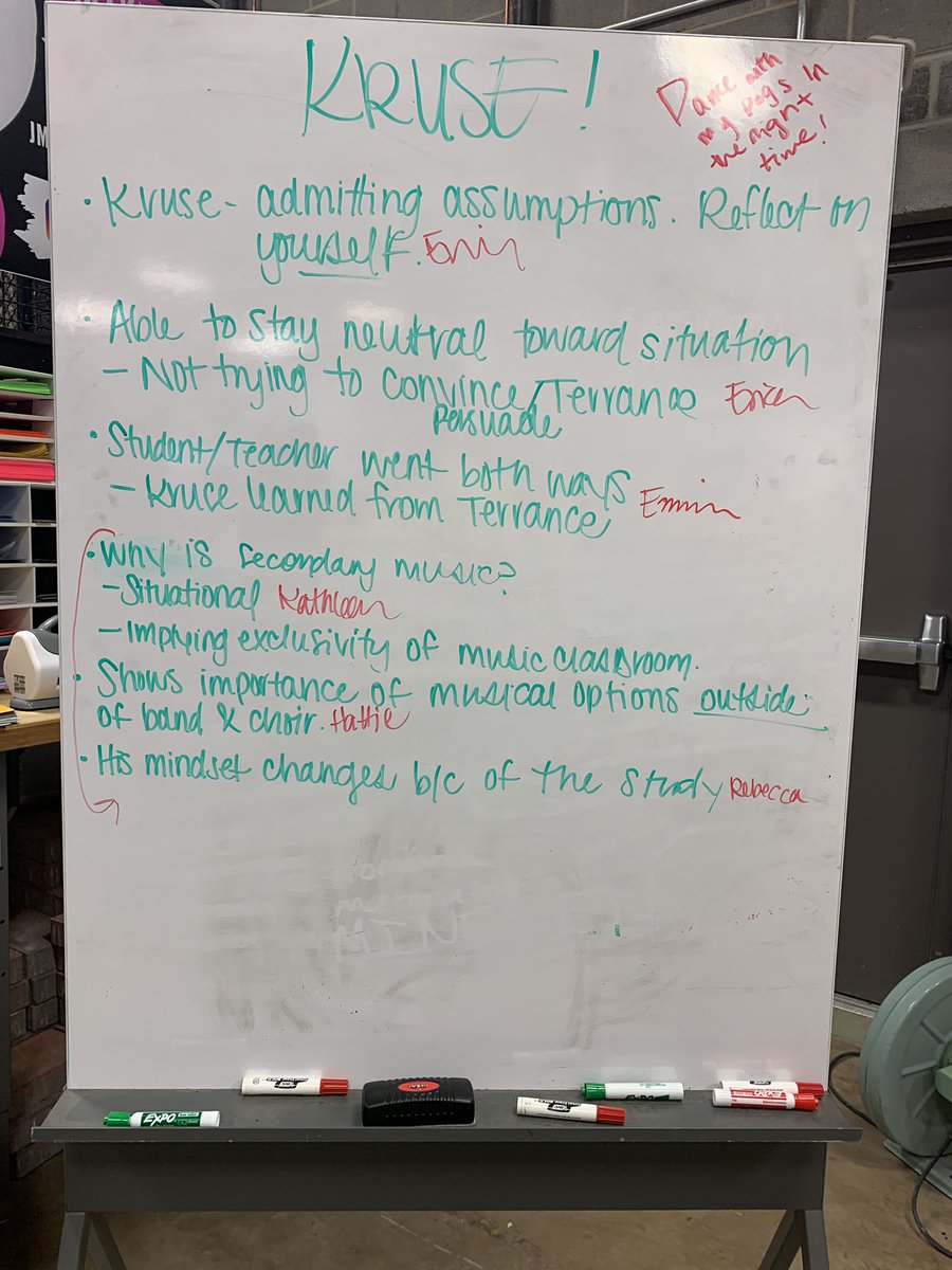 mssaundersjmu's tweet photo. This week, I read “They Wasn’t Makin’ My Kinda Music.” My biggest questions for author @AdamJKruse is “how did the research in this article alter your teaching practices? How could one take this research and create a follow-up study?” #JMUGenMus #JMUMuEd https://t.co/FM5YLlEDeU