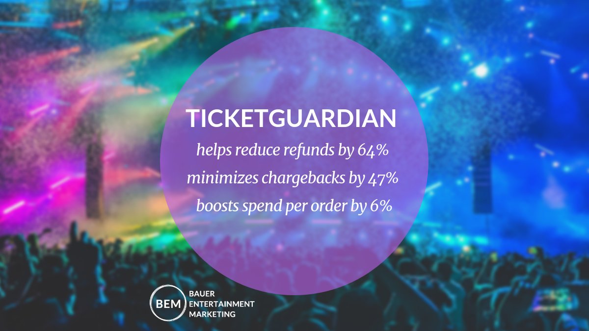 BauerEntMktg's tweet photo. We are pumped to announce our partnership with @TicketGuardian! 🎟 Contact us to learn how we can help you sell more #tickets. https://t.co/eimO0Wgkrn
#ticketguardian #ticketsales #ticketing #liveevents #INTIX #protectwhatmatters #eventprofs #eventmarketing #ticketingprofs https://t.co/uWRtPlVd4F