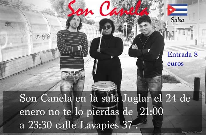 Este jueves  24 de enero no se lo pierdan Son Canela estara' en la sala Juglar a partir de las 21 :00
#soncanela#salsaenvivo#salsaenMadrid#musicaenvivo#salsadelos70#salsacubana#soncubano#salsacolombiana