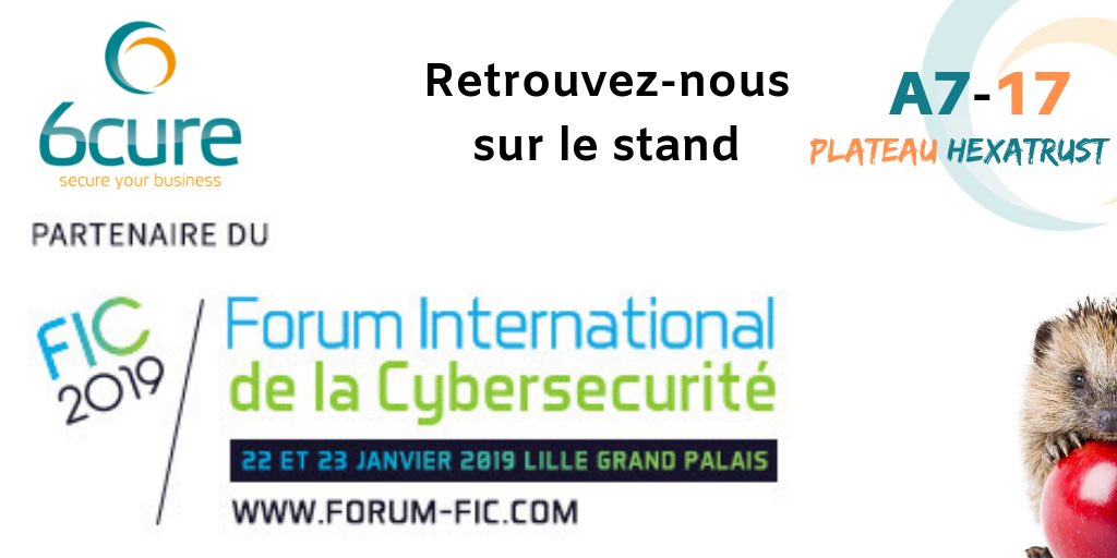 #FIC2019 
La team <a href="/6cure/">6cure</a> est prête à vous accueillir dès demain matin sur le @FIC_fr ! Venez échanger avec nos experts en cybersécurité 🗯
📍Stand A7-17, sur le plateau <a href="/Hexatrust/">HEXATRUST</a>