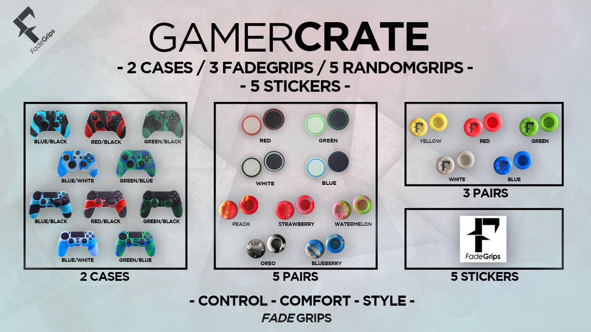 FadeGrips's tweet photo. Perfect for all gamers! Get a Gamer Crate today at https://t.co/t30bodmNC8 https://t.co/32f6NSjN4N