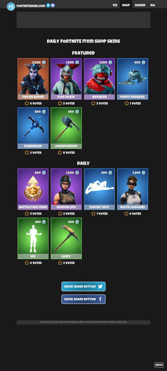 fortnite daily skin shop vote mon jan 21 2019 23 02 07 gmt - gmt fortnite