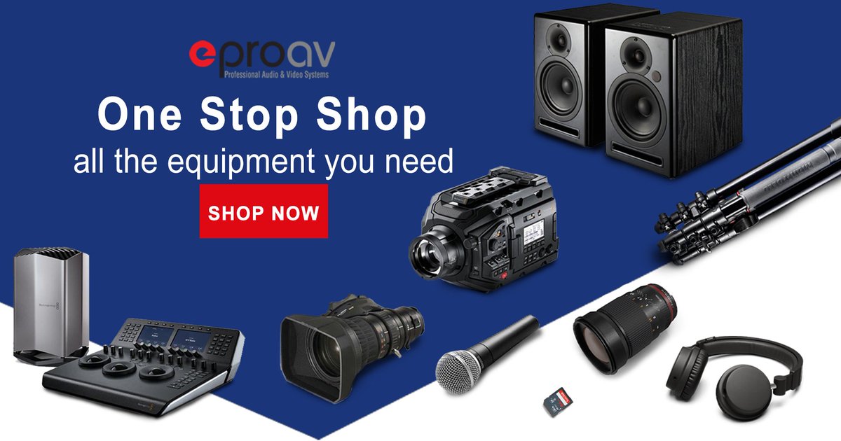 One Stop Shop.
All the equipment you need. Shop Now
eproav.com
#onestopshop #blackmagic #microphones #cameras #professionalvideo #professionalaudio #professionallighting #speakers @eproav @ateksis