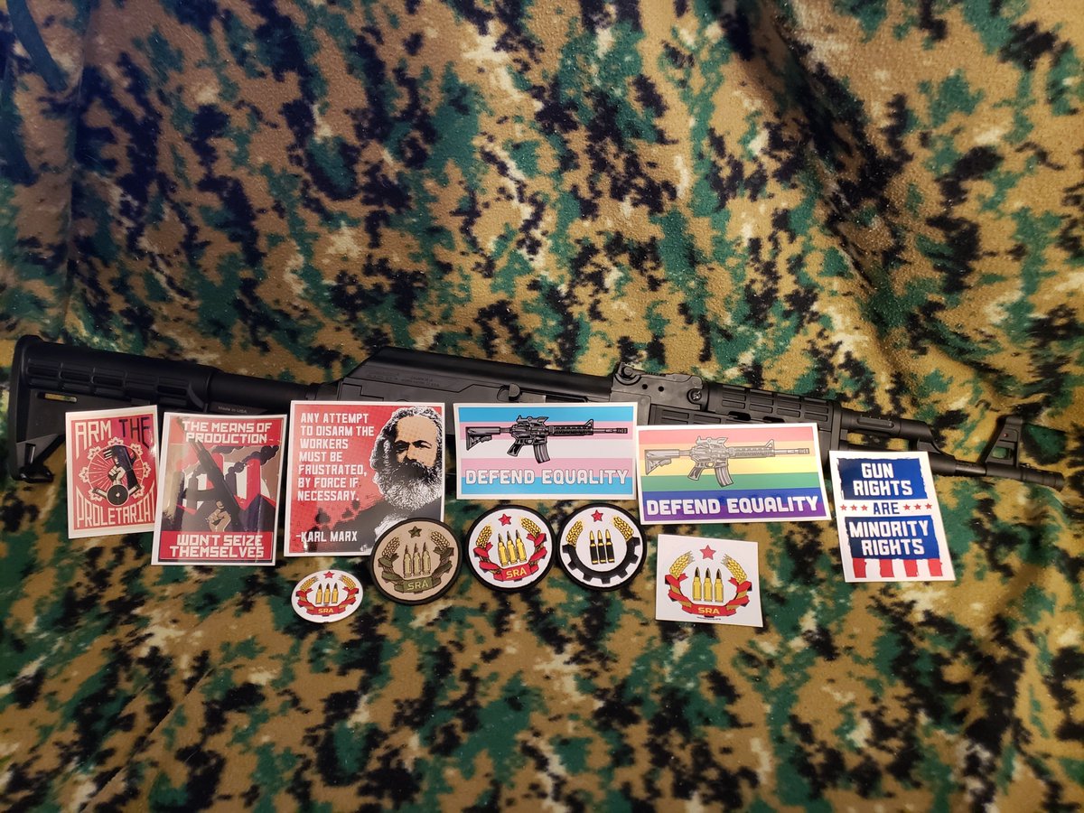 All of these* are available at our merch store: socialistra.org/store/

*rifle not included
