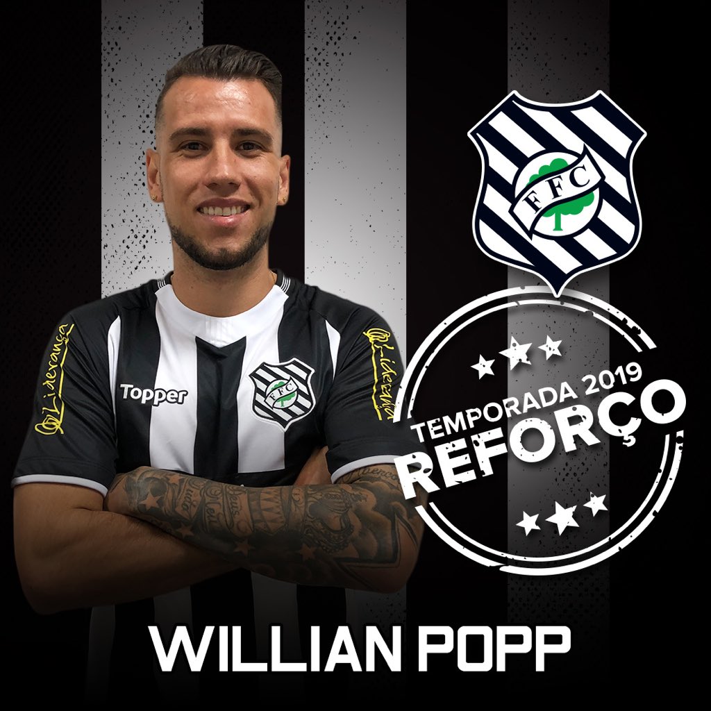 O atacante Willian Popp, de 24 anos, é mais um reforço confirmado para 2019.

Seja muito bem-vindo ao Furacão do Estreito, Willian! 👊🏻🌪