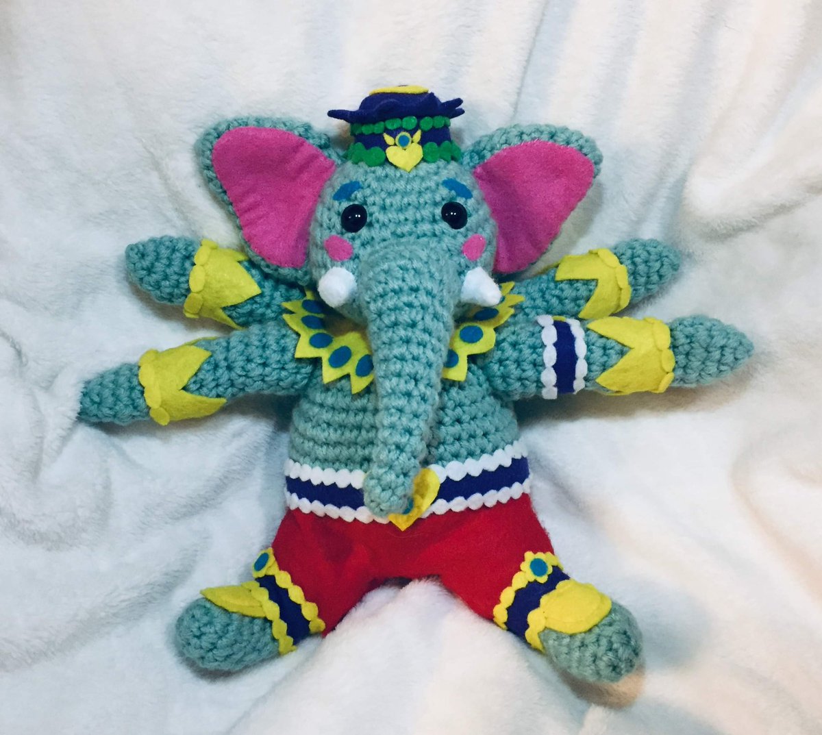 It took me 15 hours, but it was worth it! I made this as a Christmas gift for my friend! Crocheting is one of my passions, so when Plushie Ganesh came out, I knew what I had to do! #Smite #art #crocheting @SMITEGame