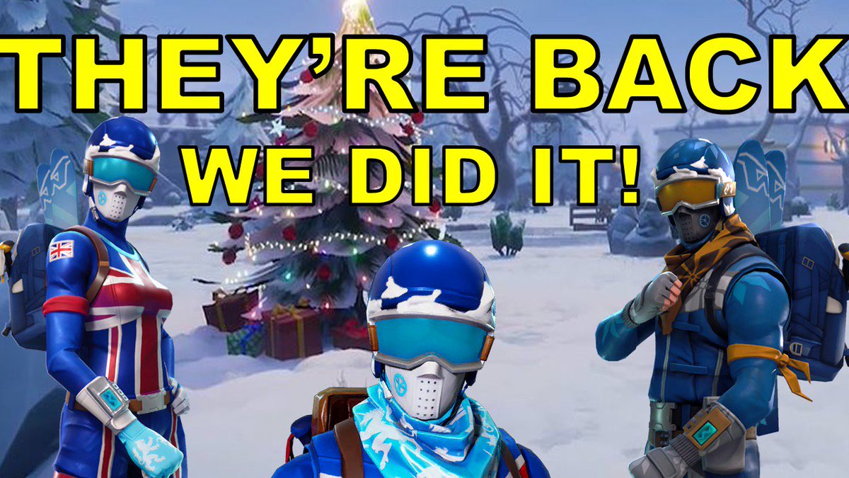 halobombtrooper's tweet photo. THEY BROUGHT BACK THE ALPINE ACE AND MOGUL MASTER! (LET'S GO!) Thank you @epicgames @fortnite https://t.co/hVdGCu5tKk … #Fortnite #FortniteBR #FortniteGame #alpineace #FortnitePC #Mogulmaster #FortniteClips #FortniteCommunity #FortniteGameplay #FortniteStreamer #halobombtrooper https://t.co/Q0gaMzkbmW
