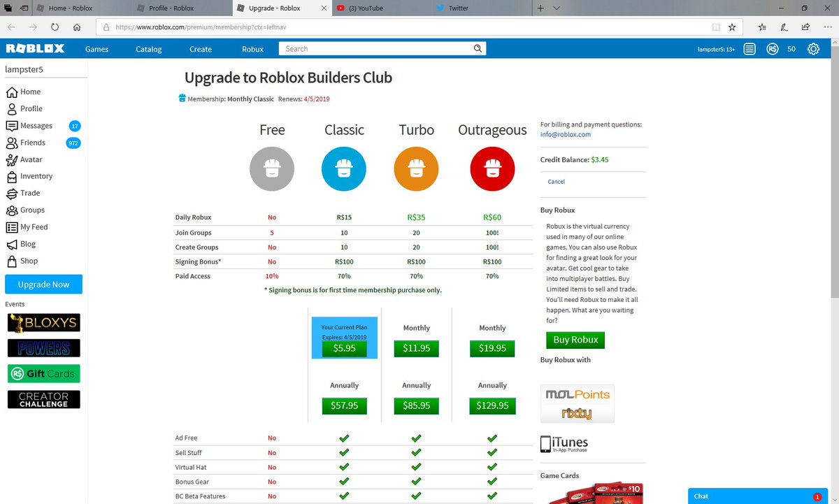Lampster5 Max On Twitter Uhhh Roblox I Never Bought Turbo - 3 months of regular bc and it says i have tbc did my account get hacked or is this something on your guys end roblox pic twitter com ojfjkudrim