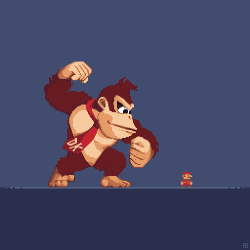 HitoriSensei's tweet photo. This little italian plumber is going to get it this time 😱
#DonkeyKong revenge 🔥

For @Pixel_Dailies #pixel_dailies today's #DonkeyKong theme. #pixelart https://t.co/SNpLh25qG0