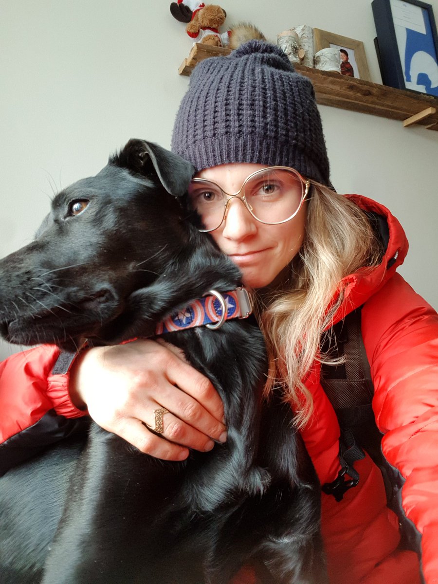 Leaving for WC4🇩🇪 and 5 🇮🇹, going to miss this furry baby devil 🐶😈 #shorttrack #teamcanada