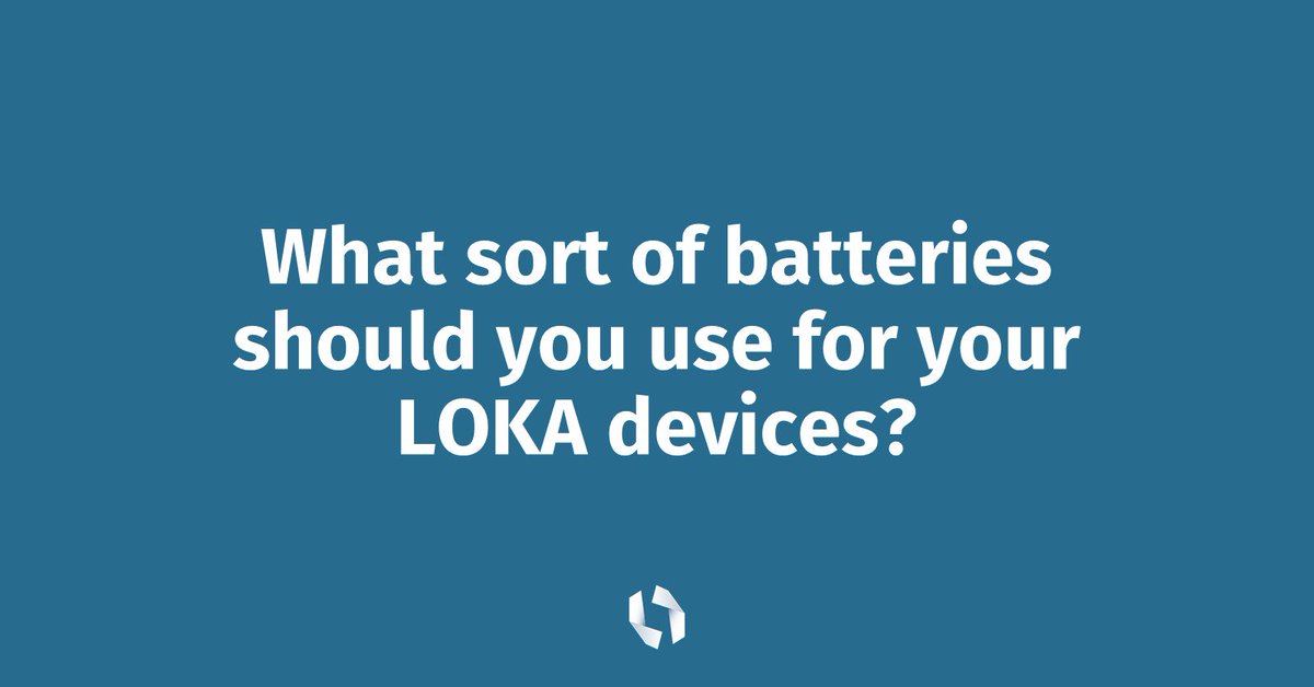 LOKASystems's tweet photo. LOKA's devices are designed to use AA batteries, of 1.5 V and 3000 mAh at 25ºC. Both Alkaline and Lithium batteries are supported. Ask us about the batteries we recommend - we can even help you find a local supplier. https://t.co/IUiAQqayQq