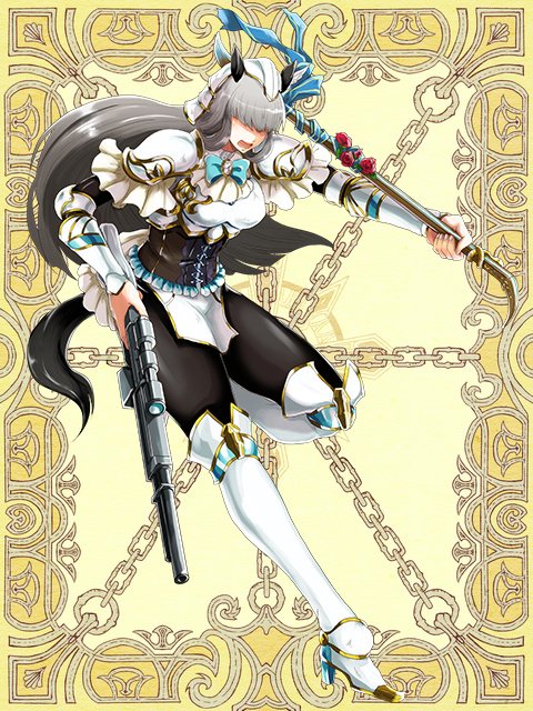 妄想哲学シリーズ En Twitter ２０ エニーケ 人型ジャマーの衣装コンセプト 軽装歩兵をイメージした軽鎧姿 中衛はキャスターはなんとなくそんな感じ 個人的に魅力だと思う所は獣人型の鬣部分を防護する首鎧が兜でアレンジされていたところ バールが無駄に