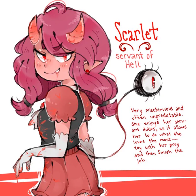 an introduction to my demon scarlet! #oc 