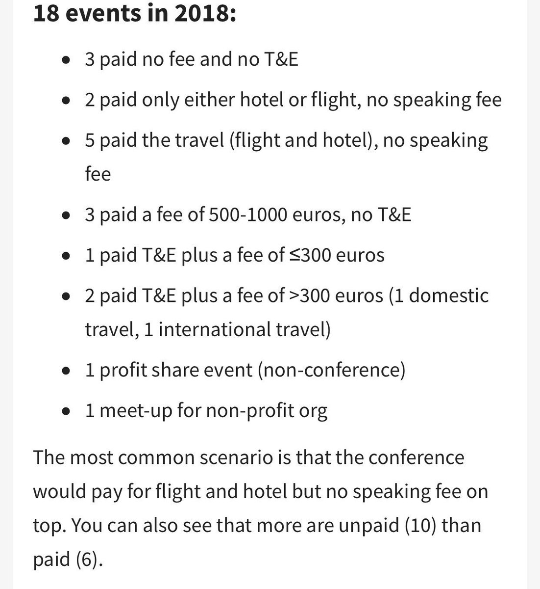 Brendanjuna's tweet photo. @ConventionalPod @ThePodReport @podcon @xoxo Looks like you’re an authority on this too. Nice. 

Got a great newsletter from @jennyshen about pay in cons. Screenshot for my takeaway, link for the whole deal. https://t.co/6XDF5UoJes https://t.co/lFGIsnLhHK