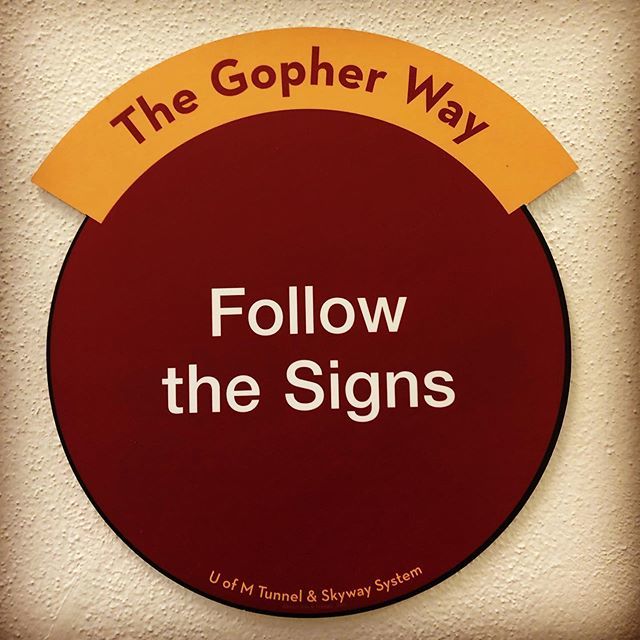 umnlib's tweet photo. As you explore campus for the first day tomorrow remember the Gopher Way tunnels! Great way to get to one of our 12 campus Libraries! Happy first day! #umn #umngophers #umnproud #followthesigns #gopherway #springsemester https://t.co/qDyJXvuZjj https://t.co/YeOzTB6HJa