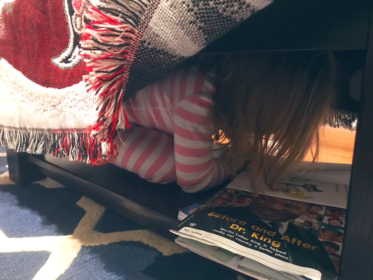 IRC monthly challenge complete. Reading in a blanket fort! @cherokeeirc