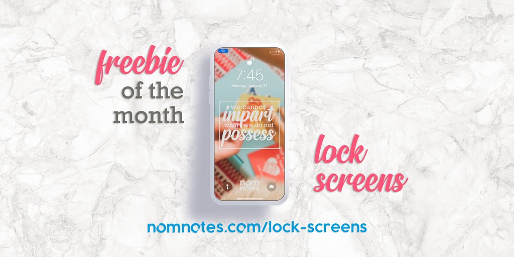 mynomnotes's tweet photo. Have you heard? π We're giving away monthly freebies! π
This month, we have beautiful lock screens that were inspired by our very own @heatherndodd. οΏ½οΏ½οΏ½οΏ½
Head over to https://t.co/ci2coRzy5x to read her story and download your favorite design. π
#nomnotes #encouragement #joy https://t.co/cqhkfzuZUZ