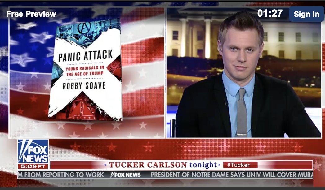 kristinleigh_93's tweet photo. Glad to see #TFAS #NovakFellow @robbysoave representing honest journalism on @TuckerCarlson Tonight.

[swoop also on point! 👏] https://t.co/KvTPigjPOk