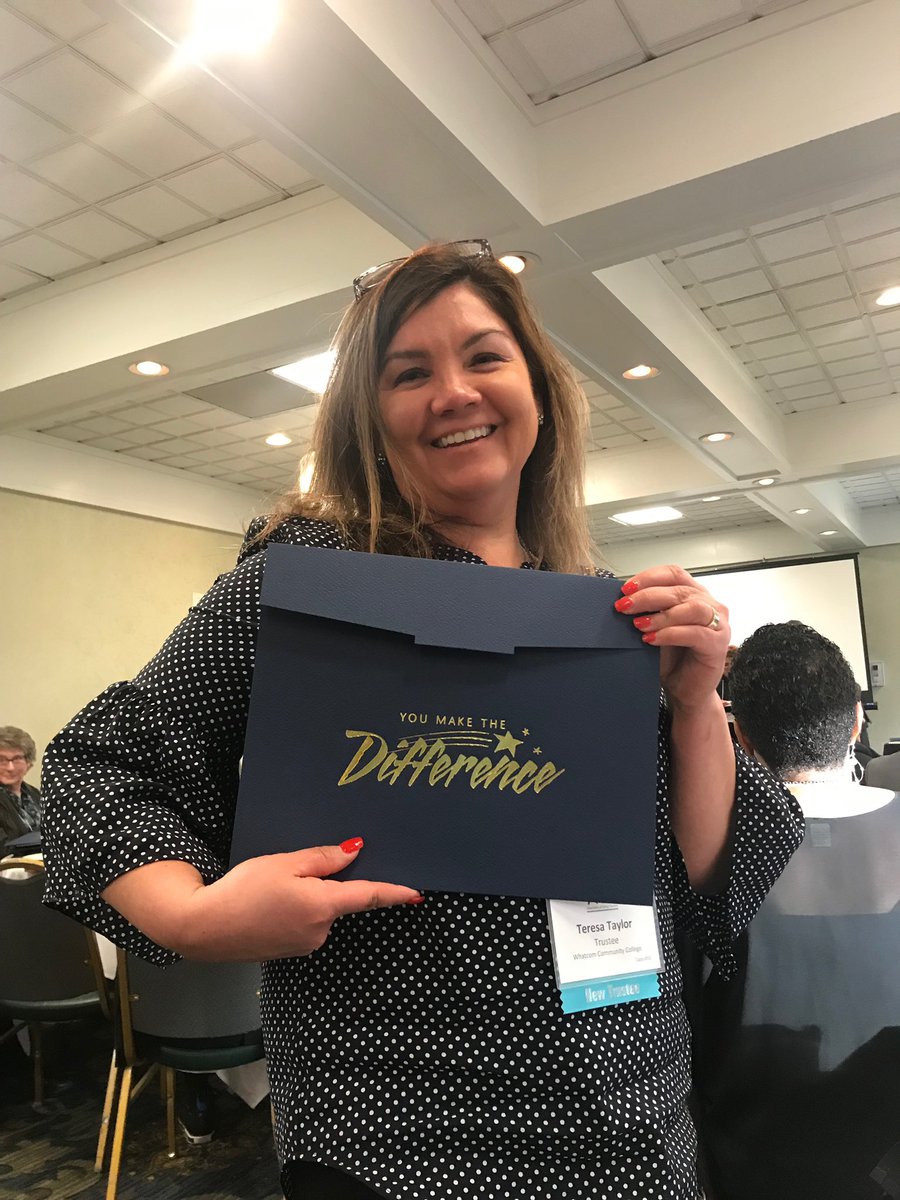 PresKHB's tweet photo. Congratulations to @WhatcomCC Trustee Teresa Taylor for completing her new trustee orientation and receiving her ACT certificate! https://t.co/fdIswD1BOx