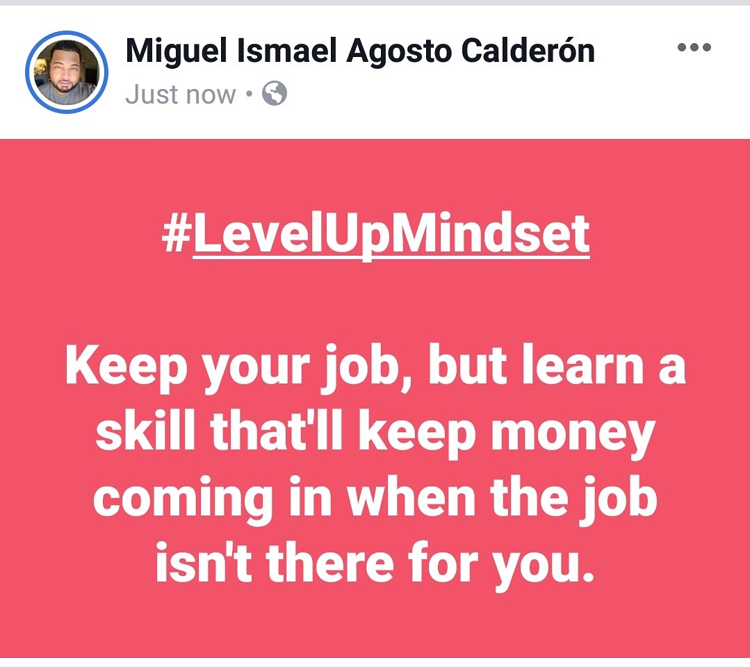 TraderMigs's tweet image. #LevelUpMindset

Keep your job, but learn a skill that&apos;ll keep money coming in when the job isn&apos;t there for you.

#mindset #thinkoutsidethebox #smile #hustle #keephustling #grind #grinding #keepgrinding #staygrinding #levelup