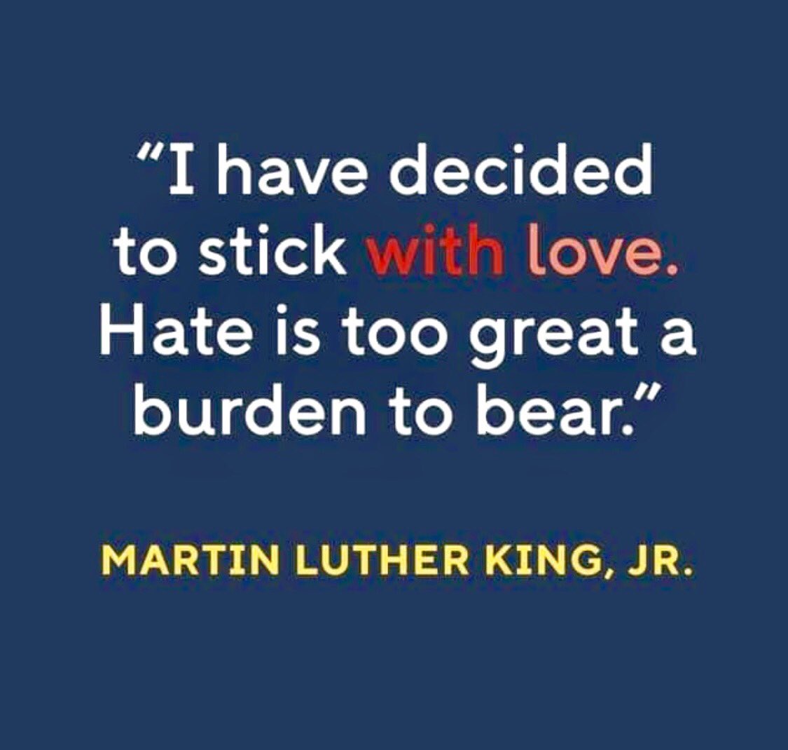 “I have decided to stick with love. Hate is too great a burden to bear.”  #MLK 
#wisdom
#RememberingALegend