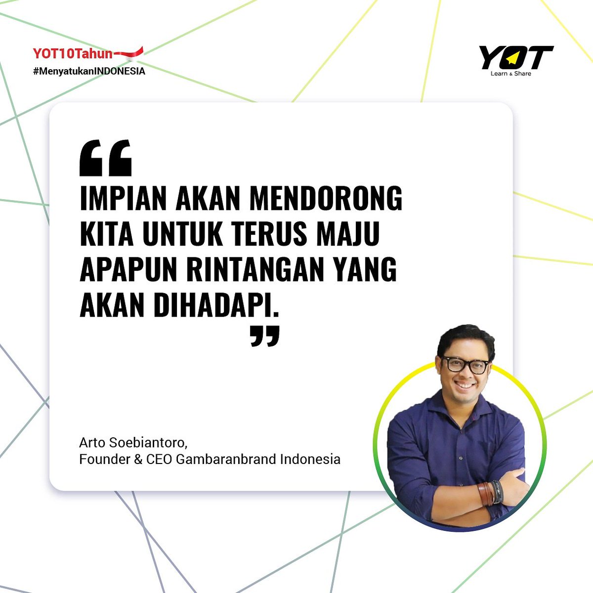 YoungOnTop's tweet photo. Seberat apapun rintangan yang kita hadapi, jika kita memiliki tekad untuk menggapai impian kita, pasti akan berhasil. Pagi #YOTers!😁 #TopWord #YoungOnTop #YOT https://t.co/MZZ0b6oX6T
