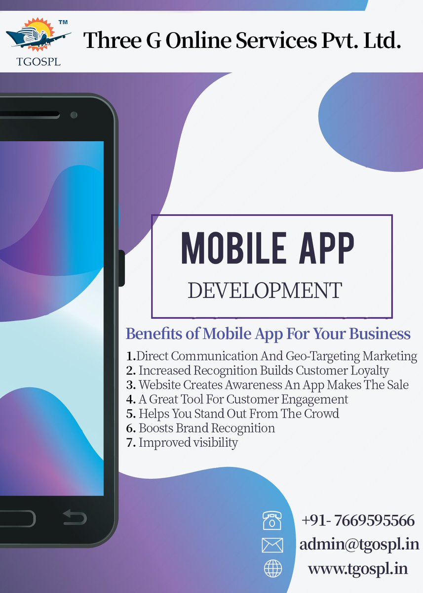 three_services's tweet image. Benefits of Mobile App For Your Business
Contact us: (+91)-766-9595-566 
Visit us: tgospl.in
#webdesign
#webdevelopment
#appdevelopment
#digitalmarketing
#seo
#socialmediamarketing
#branding
#onlinereputationmanagement
#contentwriting