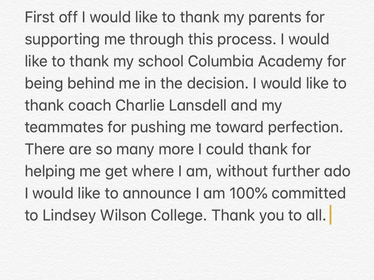 Tredavidson24's tweet photo. I am 100% committed to LWC @LWC_Football @CoachKleckler https://t.co/PsWtTneqxB