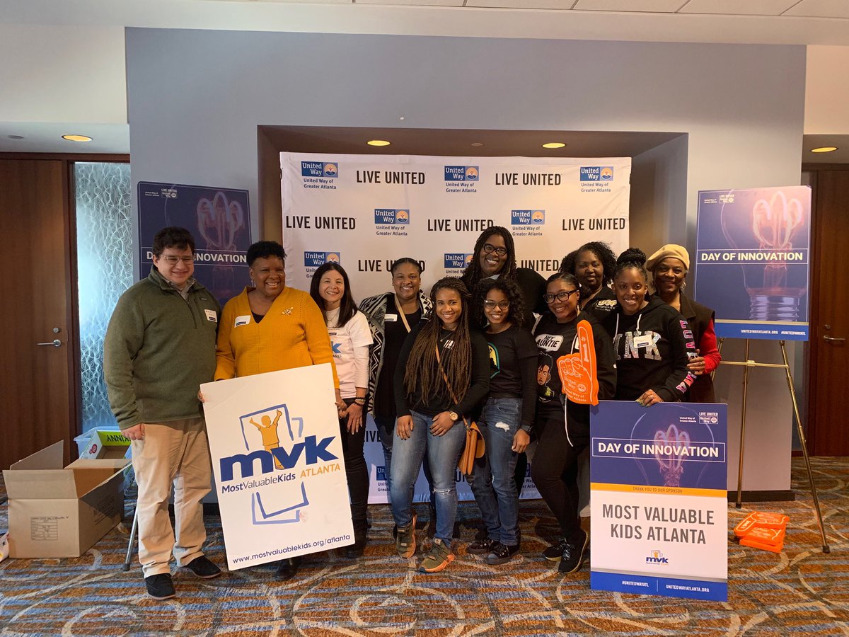 Suzettenj's tweet photo. @unitedwayatl The winning solutions team for Most Valuable Kids at Day of Innovation!! #YeahTeam #RewardingExperience #MLKDay2019 https://t.co/jJYpbdMGPh