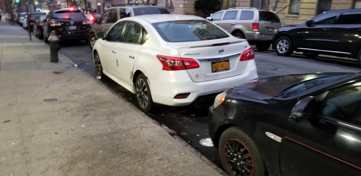 The total absence of even the slimmest pretense of a  #fakecrackdown shows how arrogant @NYPDONeill is with his  #placardcorruption regime.How else could this altered, expired  @NYPD24Pct be spotted yet again parked illegally at a fire hydrant?