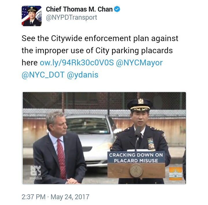 The total absence of even the slimmest pretense of a  #fakecrackdown shows how arrogant @NYPDONeill is with his  #placardcorruption regime.How else could this altered, expired  @NYPD24Pct be spotted yet again parked illegally at a fire hydrant?