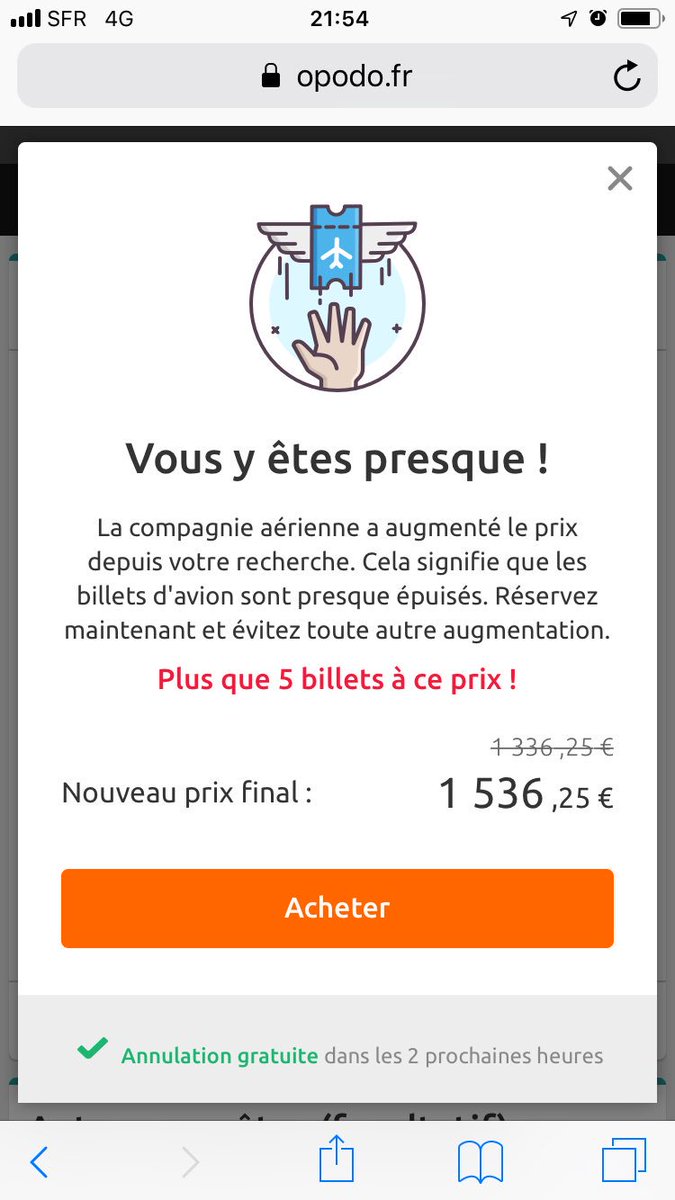 benoitvodinh's tweet photo. J’aime les pratiques commerciales d’Opodo. Soyez appâtés par des prix intéressants, allez jusqu’au bout d’une transaction, et bim, juste avant la confirmation ! #arnaquetotale #opodo https://t.co/bNnz5TO2g4