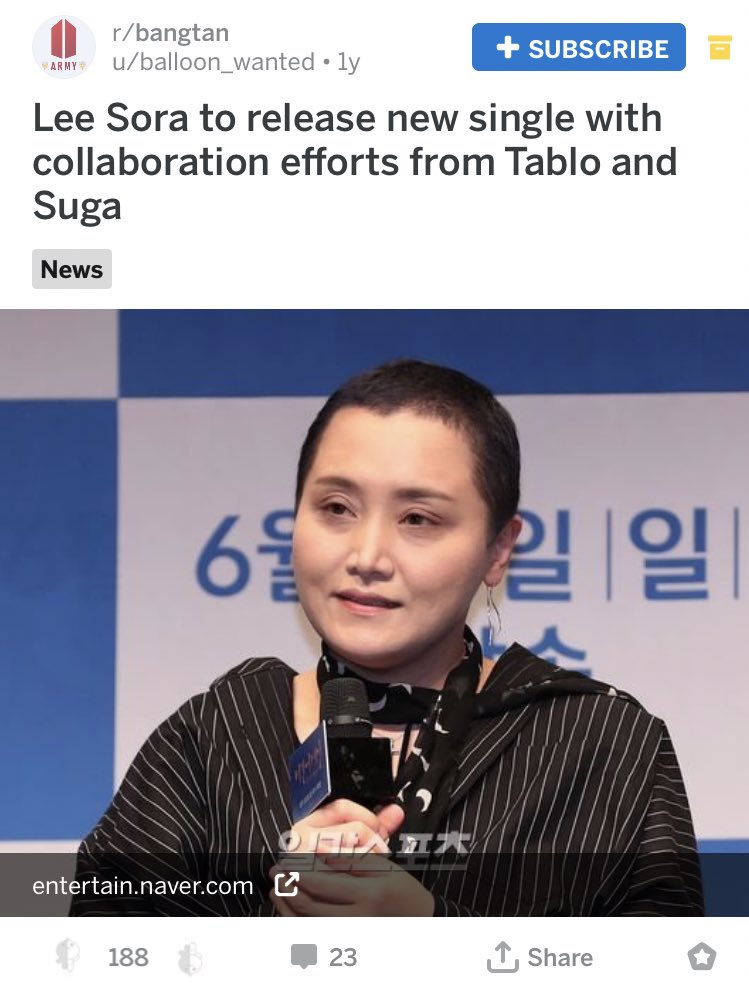 for a year or so now, lee sora, a famous korean singer (who was also featured on tablo's solo album) asked to collab with tablo for a song in her album, and he recommended yoongi to be the feature! he's gonna be her first rap feature, while tablo will help produce uwu