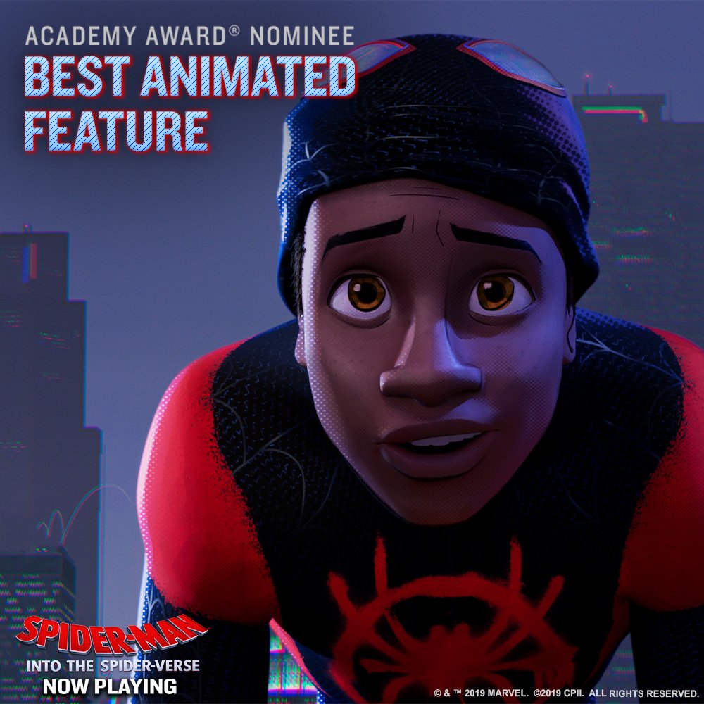 SpiderVerse's tweet image. Congratulations to the #SpiderVerse cast and crew on their #Oscars nomination for Best Animated Feature! 🕷️🎉