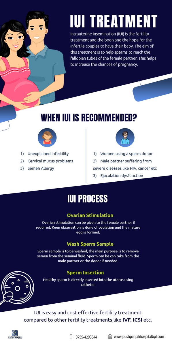 pushpanjalisup1's tweet image. IUI treatment is one of the fertility treatment, here are the IUI process steps to have a healthy baby.
pushpanjalihospitalbpl.com/iui.php

#iui #fertilitytreatment #iuisteps
