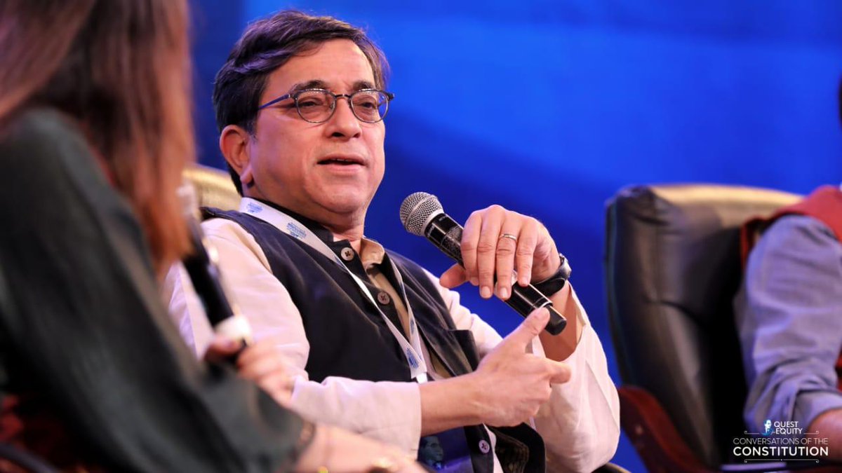Quest4Equity's tweet photo. “We wrote our own constitution and that was a revolutionary development in the British ruled colonies” - @ProfVarshney at the session on Origin of the Constitution and its Historical Challenges at #CoC2019. #QuestForEquity https://t.co/3BnxR6pVgk