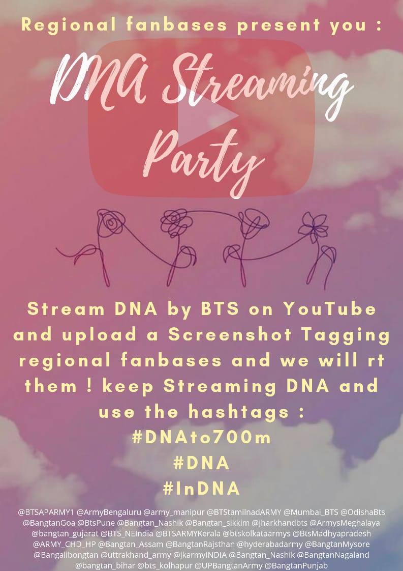 Bangtan_Assam's tweet photo. ARMYYYYYY!📣📣
Stream DNA and join the #DNAStreamingParty for 700M views and aim further for 1Billion. Reply us or tag us with your streaming screenshot! Let's get it!!💪💪✌💜
https://t.co/RGKrMIwKSr

#DNAto700m #DNA #InDNA #BTS #방탄소년단 https://t.co/rawWabawJe