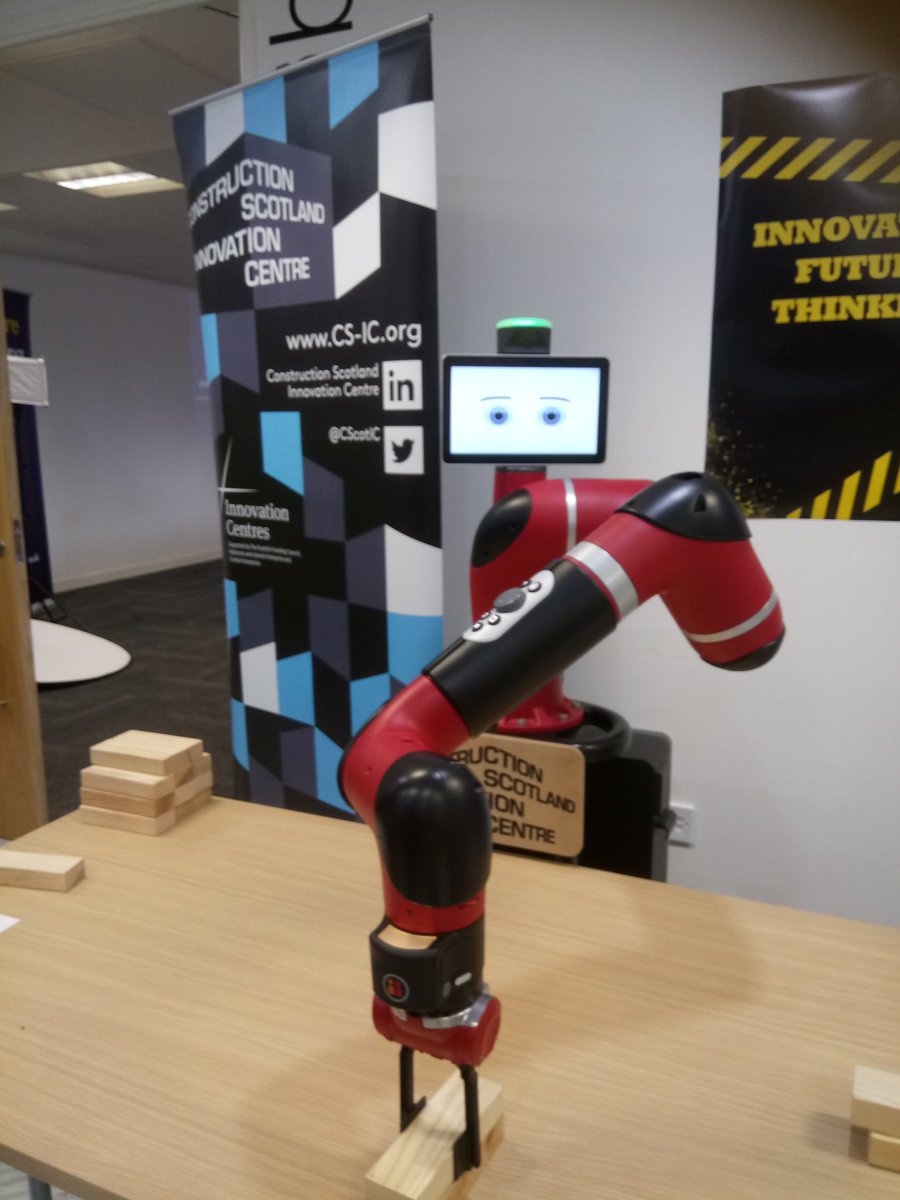 ZhanBield's tweet photo. Just met Sawyer the robot #housinginnovationscotland https://t.co/uYYjnskbhb
