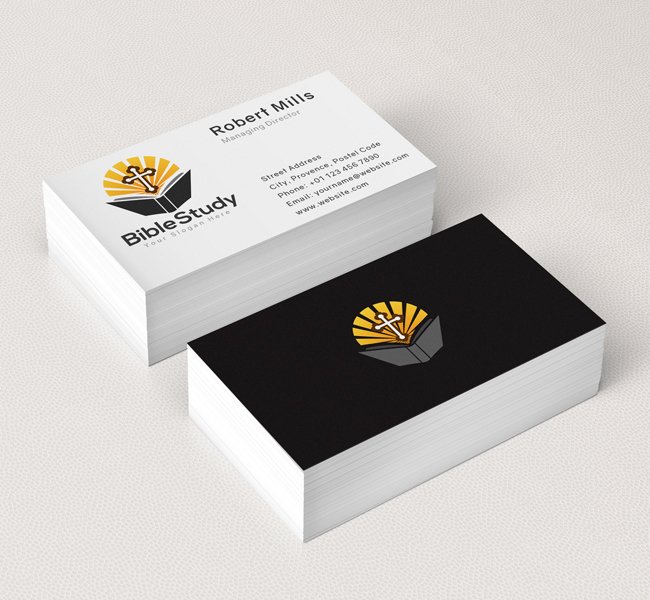 The Design Love On Twitter Bible Study Logo Business Card