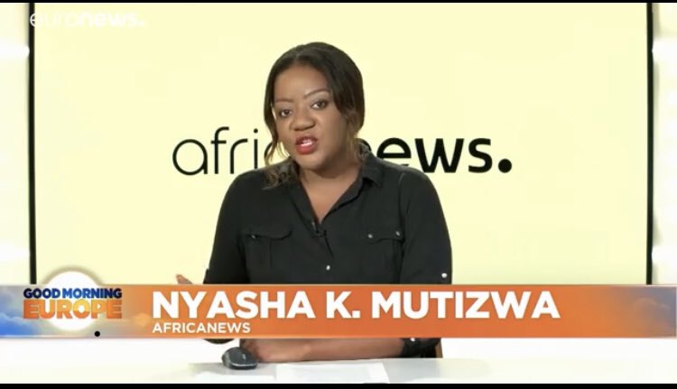 Made my debut appearance on a European platform on @euronews commenting on the #ZimbabweShutDown on behalf of @africanews . Watch this space world #2019goals