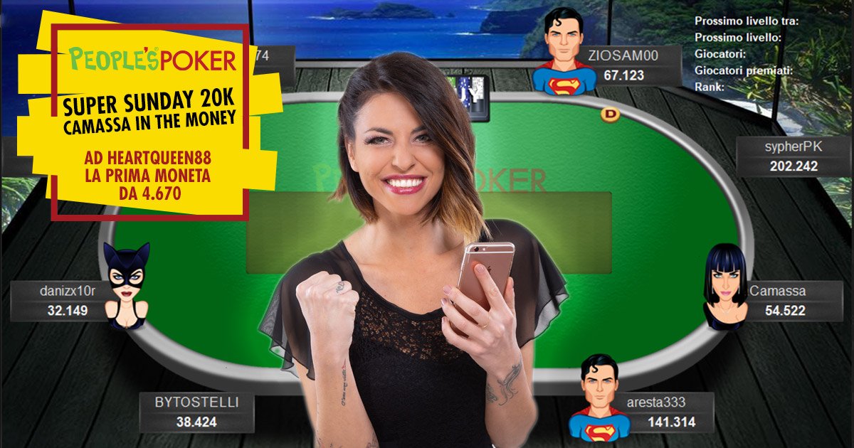 Microgame_IT's tweet photo. @PamelaCamassa recupera posizioni ma si deve arrendere ad un cooler che le impone la 30esima piazza. Il Super Sunday 20K lo vince cmq una regina di cuori https://t.co/fhKXkUloME @peoplespoker https://t.co/6axn1sZyKu