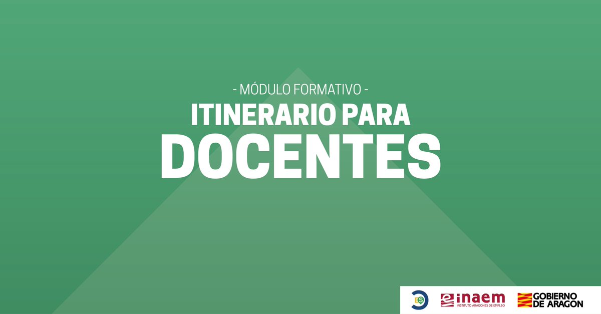 DeCompetencias's tweet photo. Comienza 2019 formándote con el Plan de Formación para el Empleo de Aragón dirigido a #ocupados. 

Este modulo de ‘Itinerario para #docentes’ 👨‍🏫👩‍🏫 está orientado exclusivamente al sector servicios socioculturales y a la comunidad. ¡Apúntate ya! 

👉https://t.co/RsUfsVWtk3 https://t.co/CseqEZX8t4