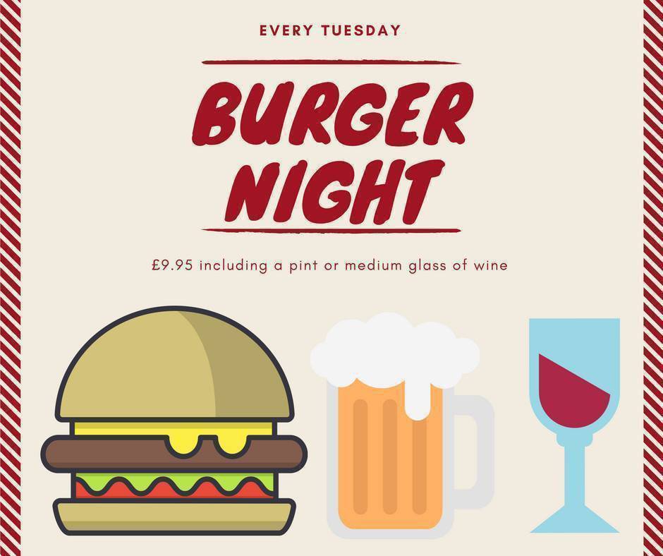 The Rooftop Burger (our delicious cheese and bacon burger with thick cut chips) together with a drink for less than a tenner...  🍔