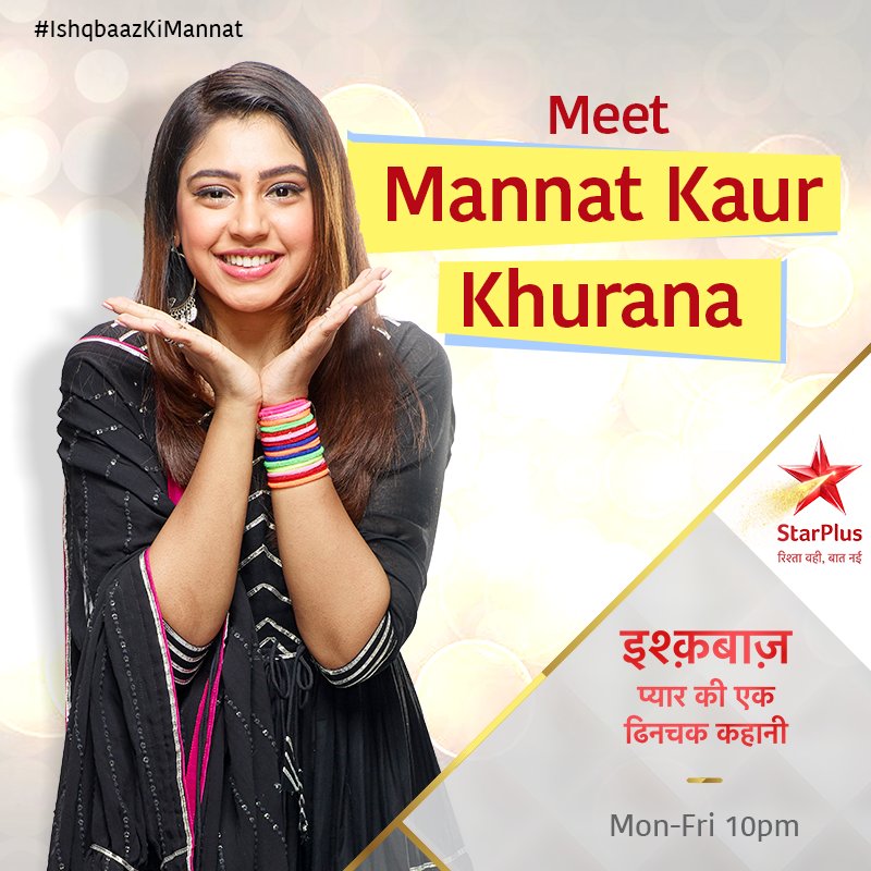 StarPlus's tweet image. Cheerful, bubbly and quirky, that’s Mannat Kaur Khurana for you!
Ishqbaaz - Pyaar Ki Ek DHINCHAAK Kahani, Mon-Fri at 10 PM on StarPlus and also on Hotstar - bit.ly/IshqbaazHotstar #DhinchaakIshqbaaz #IshqbaazKiMannat  

@niti_taylor