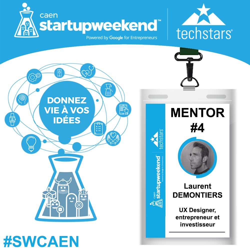 [Startup Weekend Caen]

UN MENTOR : Spécialiste de l'UX design, <a href="/L_Demontiers/">Laurent Demontiers</a> co-fonde en 2015 un fond de capital risque technique pour déceler et bootstraper les "futures fast growing startups normandes". 

S'inscrire au #SWCaen ➡ bit.ly/StartupWeekend…