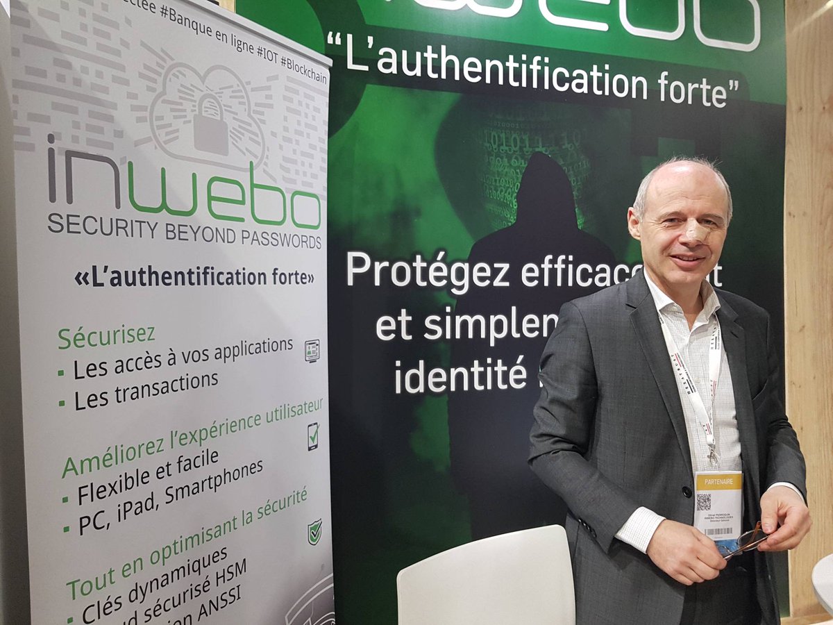 InWeboTech's tweet photo. Et c'est parti pour deux jours de salon! #inWebo vous donne rdv sur le stand A7-24 pour échanger sur la #securitybydesign #mfa #fic2019 https://t.co/TkdWTgAHbw