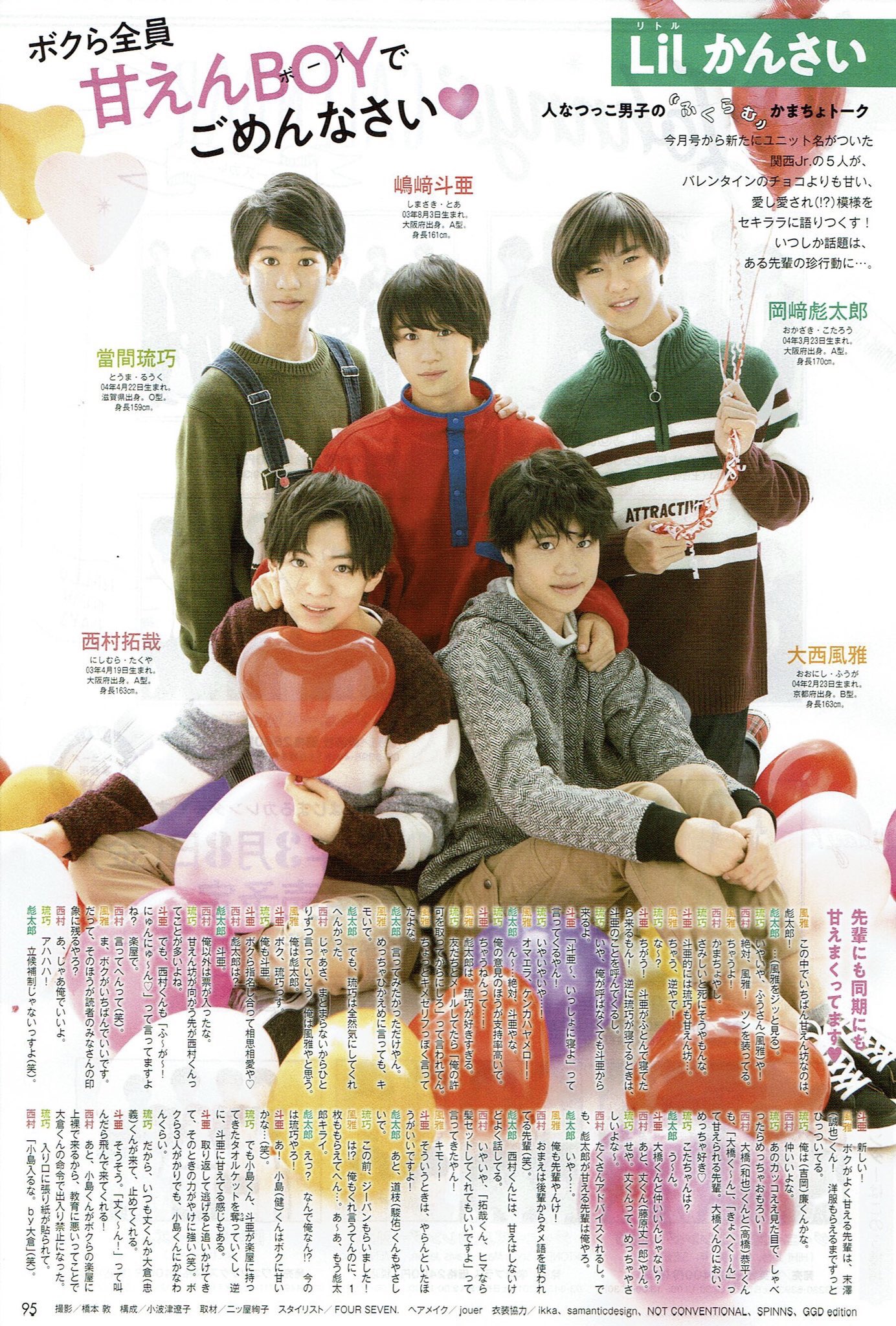 Twitter 上的 Myojo 3月号 関西ジャニーズjr 公式ユニット Lil りとる かんさい 西村拓哉 大西風雅 嶋崎斗亜 岡崎彪太郎 當間琉巧 ちび5 が公式に Lil かんさいはどうやって略すのかな T Co Pi3gxfrb Twitter