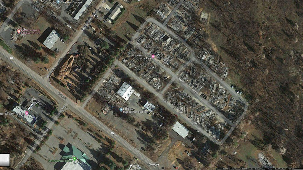 kcranews's tweet image. Updated satellite images show Paradise after Camp Fire bit.ly/2U9WJPe