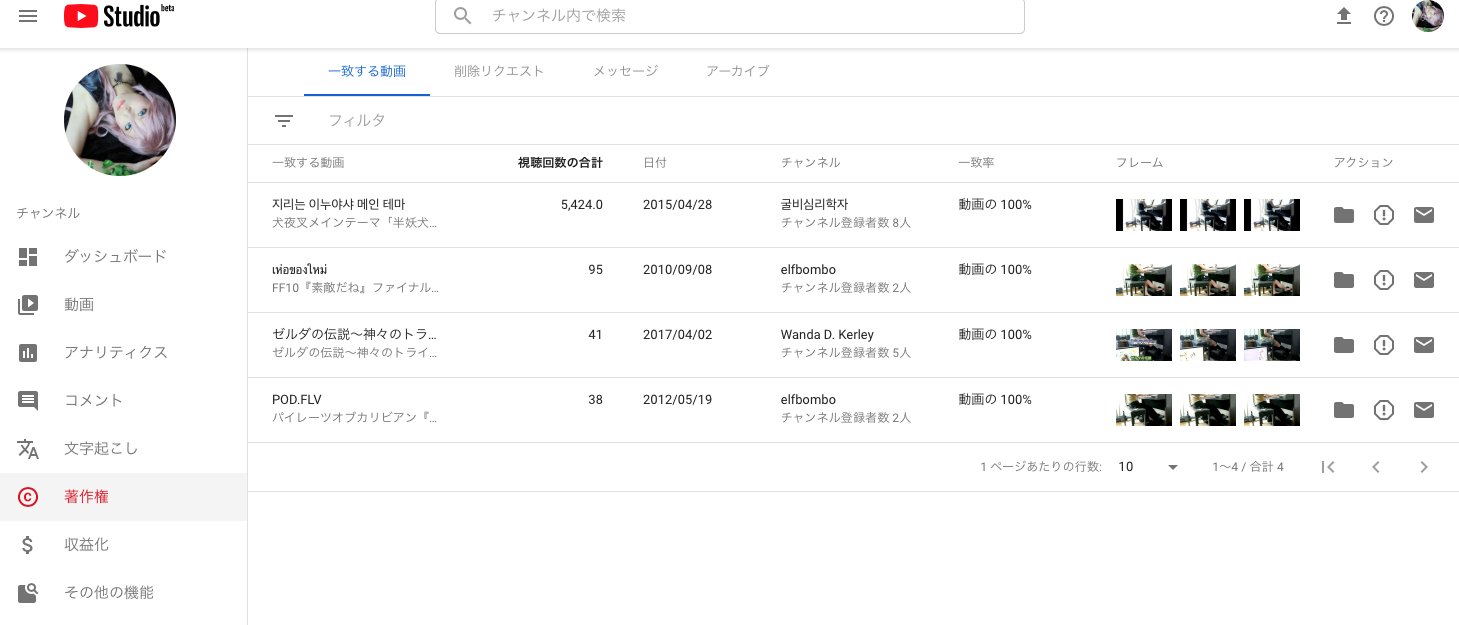 黒糖梅酒の錬金術師Bot On Twitter: "久しぶりにYoutubeを開いたらこんなページができてました。自分の動画をパクってる人を発見する機能。  ただ、削除依頼を出すときの著作権で保護されたコンテンツとの関係とかいう謎の項目が必須項目になってて日本語でおＫってなって ...