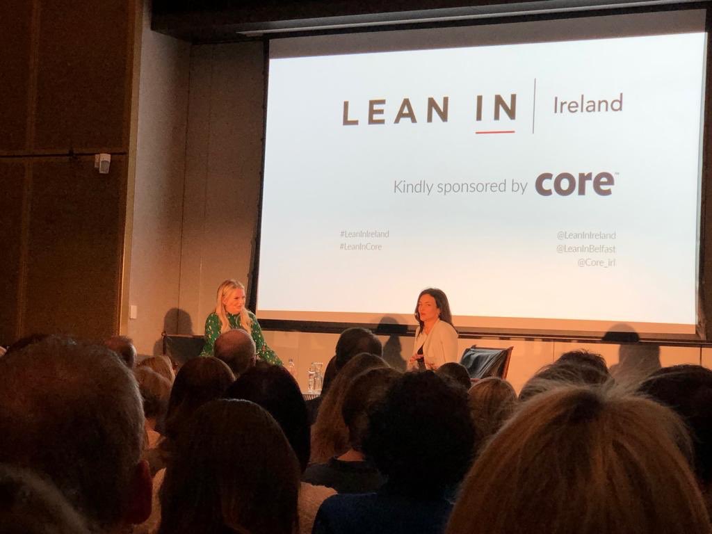 fionafield's tweet photo. So proud to host the @LeanInIreland fireside chat at @core_irl with the inspirational @sherylsandberg and @nualafmurphy #LeanInIreland #LeanInCore https://t.co/36VjuSkMML